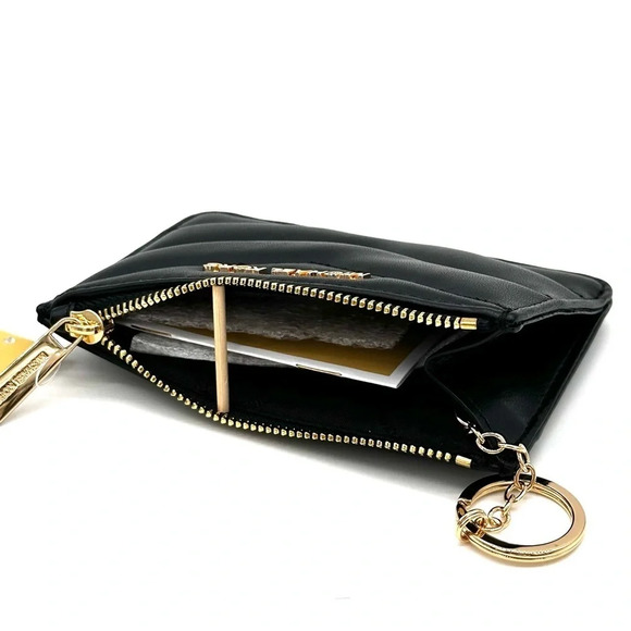 Michael Kors Jet Set Travel Small Top Zip Coin Pouch with ID Holder Black - Picture 7 of 8